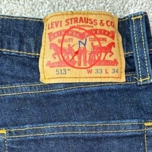 Levi's 513 Men's Jeans My Measurements Show 34x33 Blue‎ Straight - Picture 11 of 12